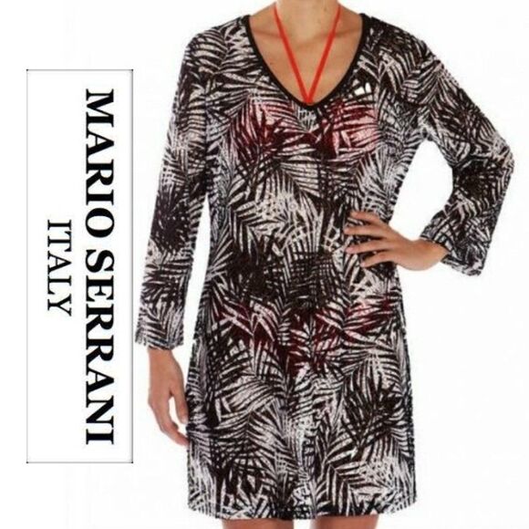Swim Coverup Size Small Black & White Mario Serrani - Picture 2 of 13